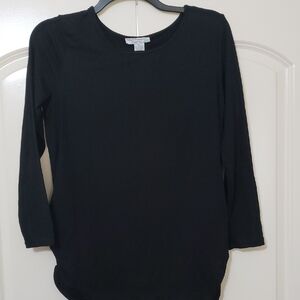 Xl Black Long Sleeve Maternity Tshirt